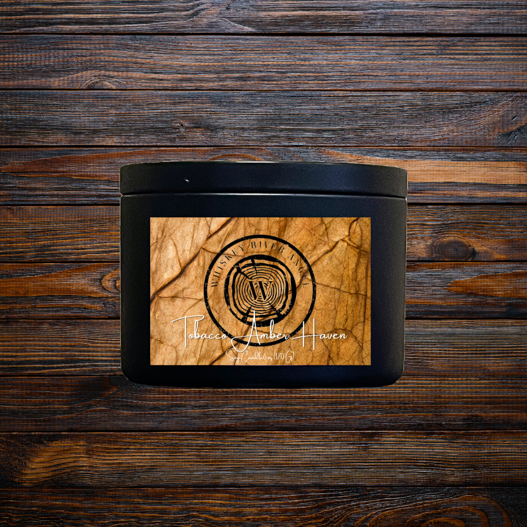 All Natural Soy Candle - Tobacco Amber Haven
