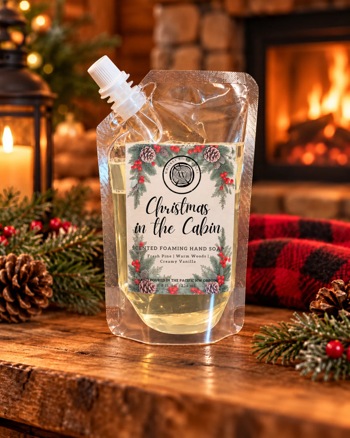Christmas in the Cabin 8 fl oz | 236 mL foaming hand soap refill