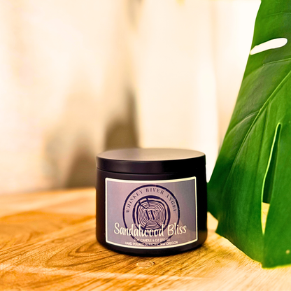Sandalwood Bliss Candle | Warm Sandalwood Soy Candle – Relaxing Home Fragrance