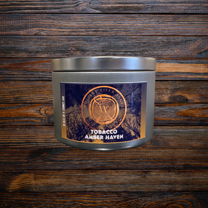 All Natural 6 oz Soy Candle - Tobacco Amber Haven