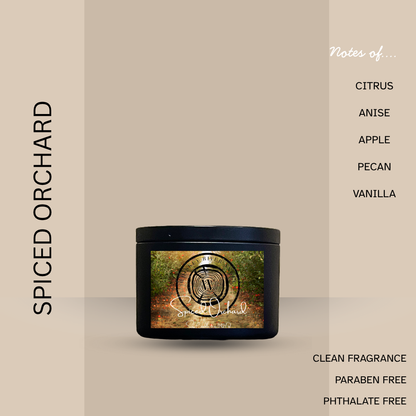 Spiced Orchard Candle | Hand-Poured Soy Wax in Matte Black Tin