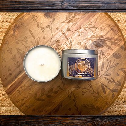 Soy Candle  - Tobacco Amber Haven.